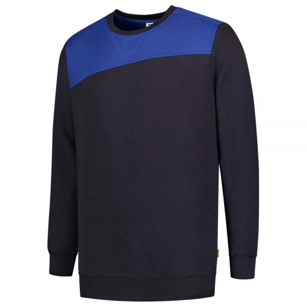 302013 SWEATER BICOLOR NADEN Kleur Navy Royalblue