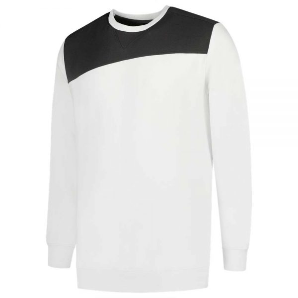 302013 SWEATER BICOLOR NADEN Kleur Wit Donkergrijs