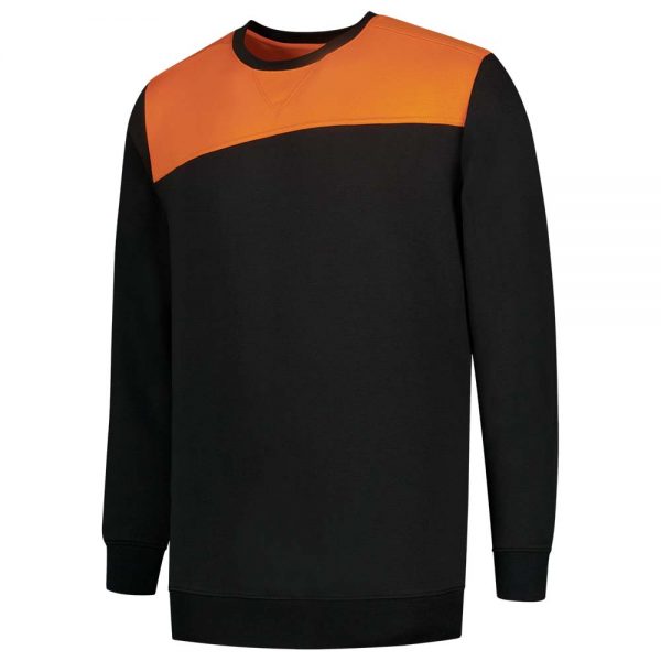 302013 SWEATER BICOLOR NADEN Kleur Zwart Oranje