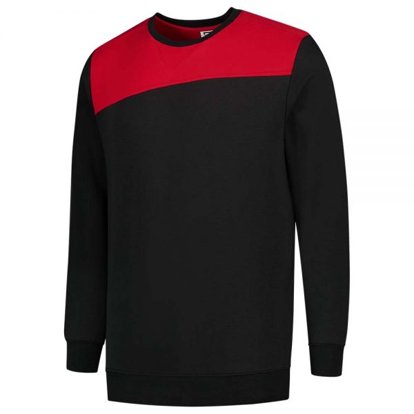 302013 SWEATER BICOLOR NADEN Kleur Zwart Rood