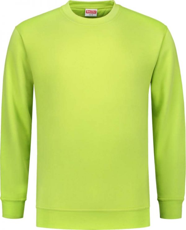 8219 H Front WorkMan Professional Workwear Ouftitters Sweater LIME GREEN