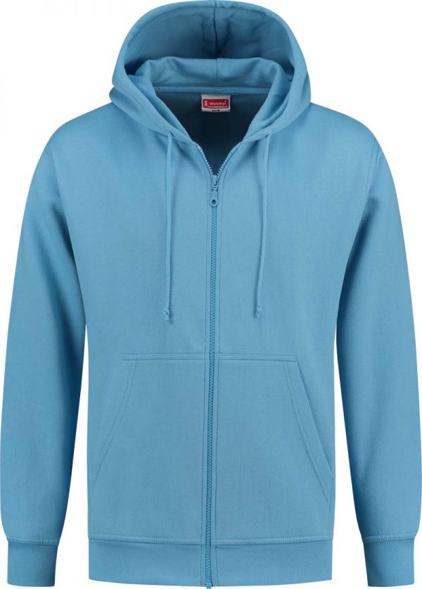 8422 H Front WorkMan Professional Workwear Uni Hooded Sweatvest SKYBLUE