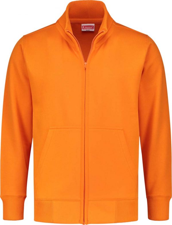 8509 H Front WorkMan Professional Workwear Uni Collared Sweatvest ORANJE