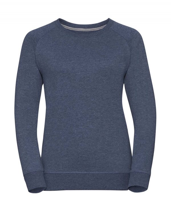 Ladies HD Raglan Sweat Kleur Bright Navy Marl