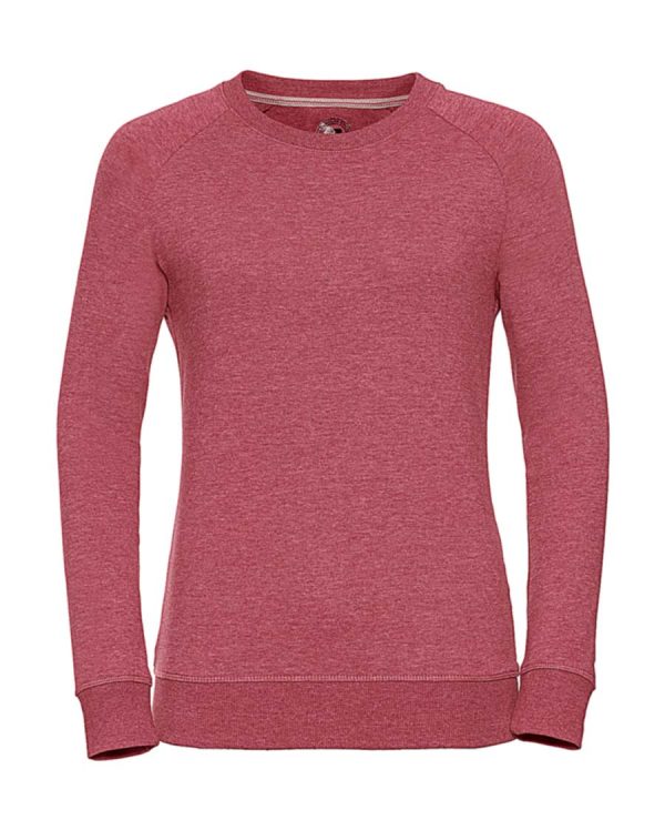 Ladies HD Raglan Sweat Kleur Red Marl