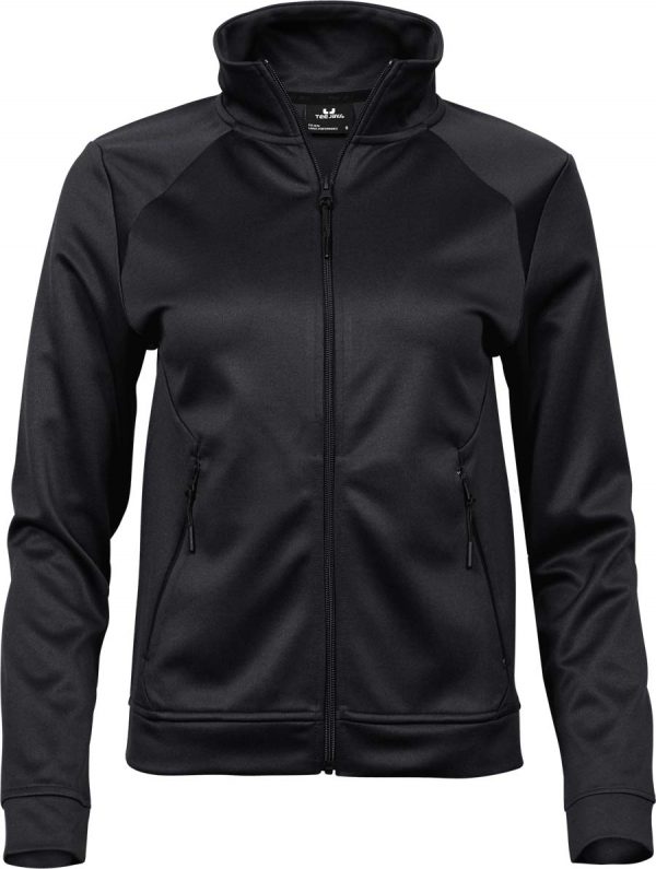 Ladies Performance Zip Sweat Kleur Black