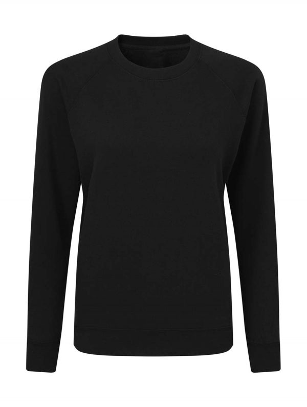 Ladies Raglan Sweat Kleur Black