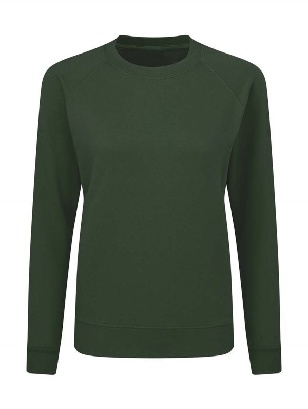 Ladies Raglan Sweat Kleur Bottle Green