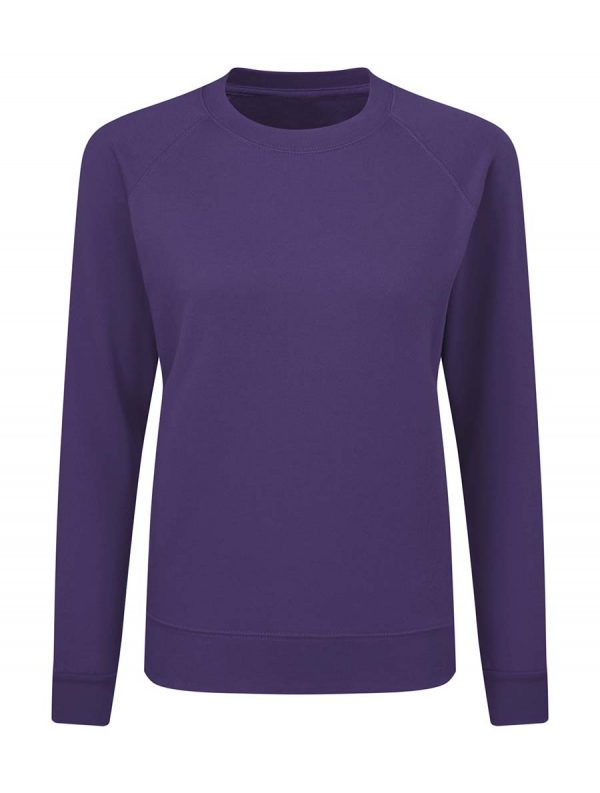 Ladies Raglan Sweat Kleur Purple