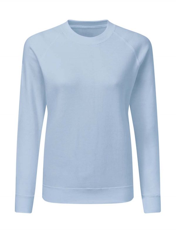 Ladies Raglan Sweat Kleur Sky