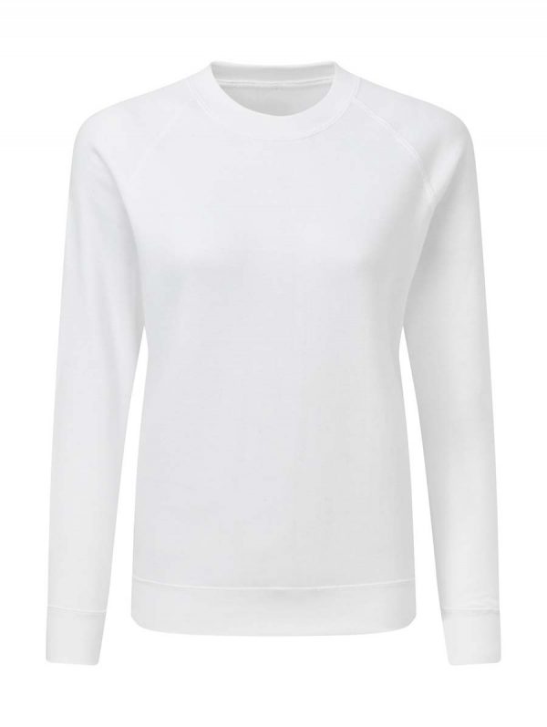 Ladies Raglan Sweat Kleur White