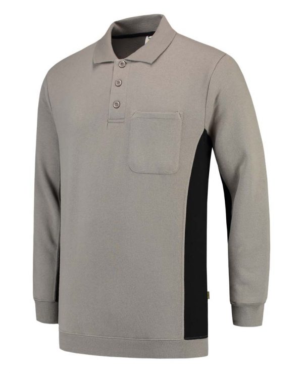 POLOSWEATER BICOLOR BORSTZAK TS2000 Kleur Grijs Zwart