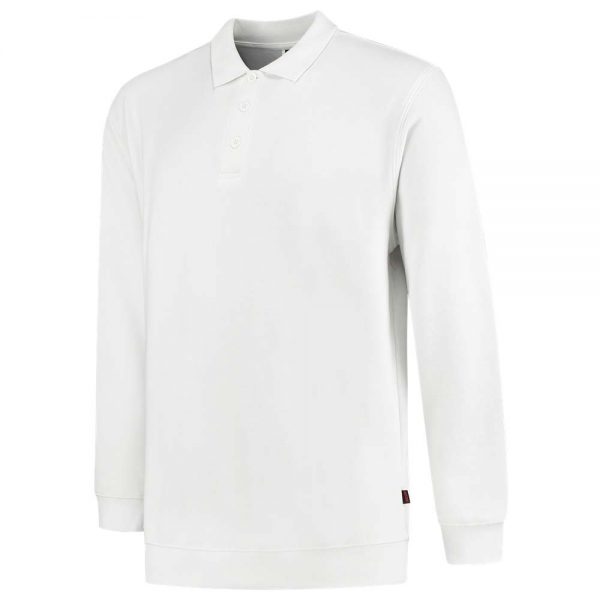 POLOSWEATER BOORD 60°C WASBAAR Kleur Wit