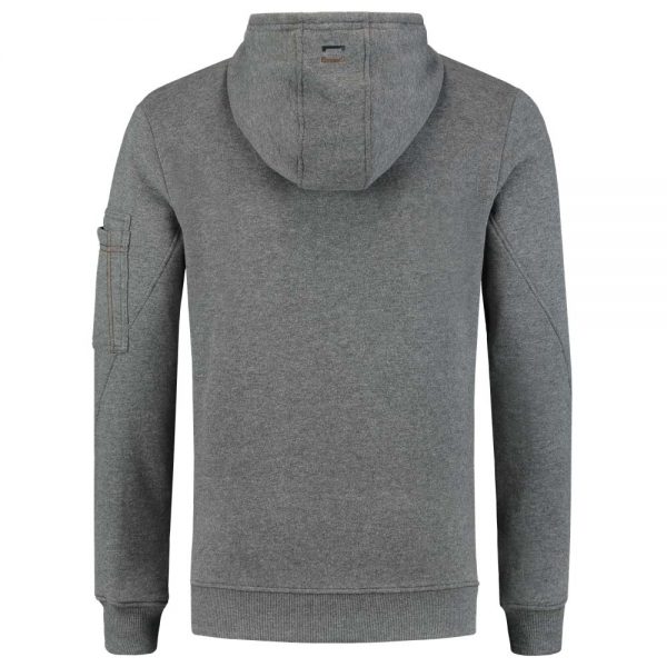 SWEATER PREMIUM CAPUCHON LOGO Kleur Stonemel Back