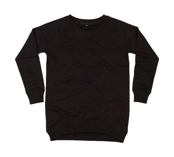 Womens Long Length Sweat Kleur Black