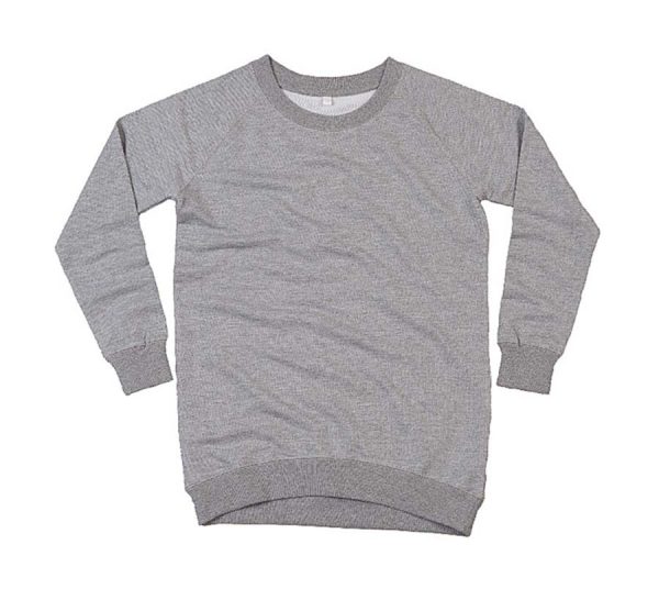 Womens Long Length Sweat Kleur Heather Grey Melange