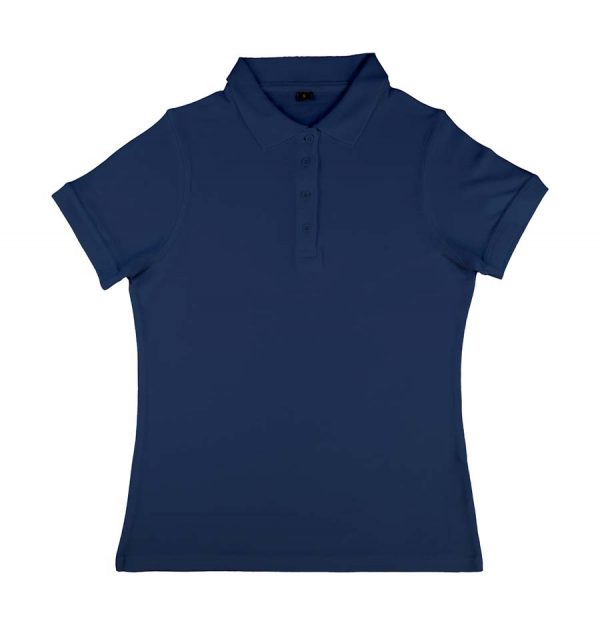 Grace Womens Viscose Cotton Pique Polo Kleur Navy