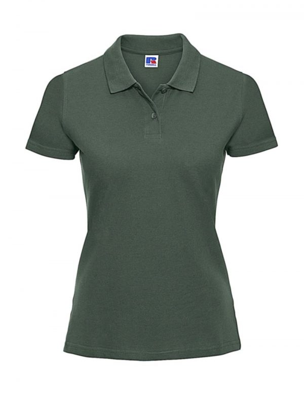 Ladies Classic Cotton Polo Kleur Bottle Green