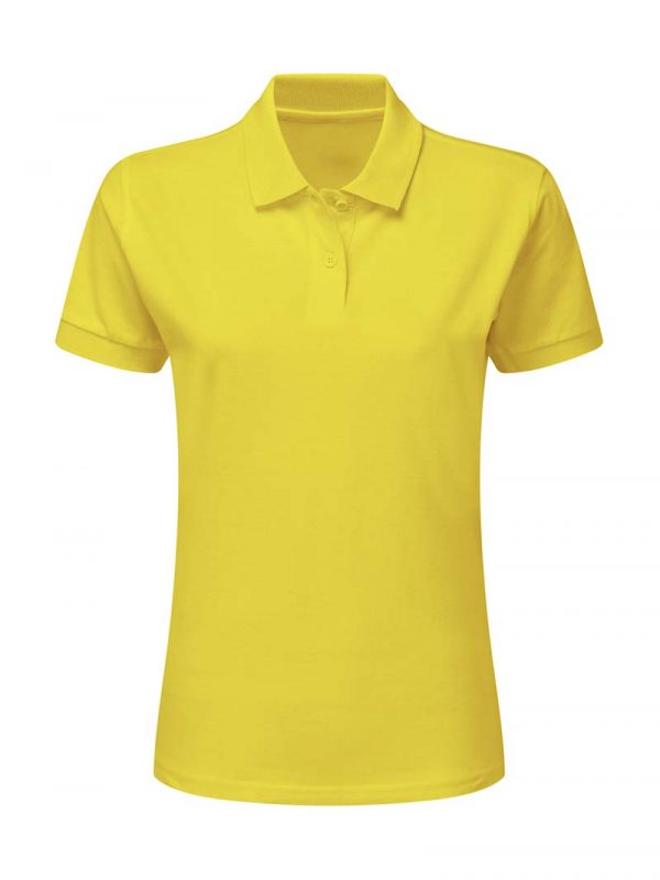 Ladies Cotton Polo Kleur Yellow