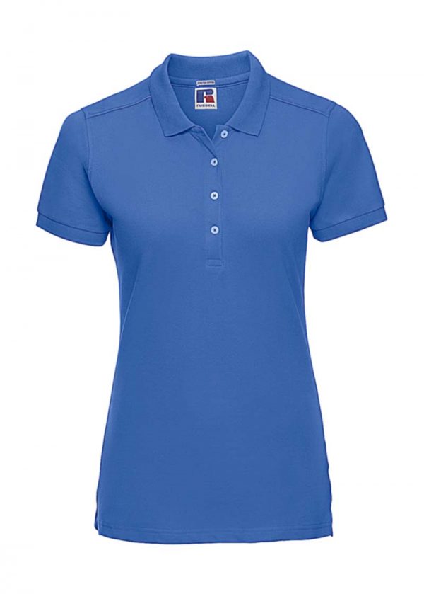 Ladies Fitted Stretch Polo Kleur Azure