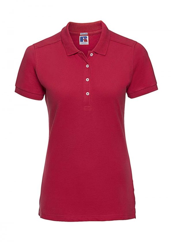 Ladies Fitted Stretch Polo Kleur Classic Red