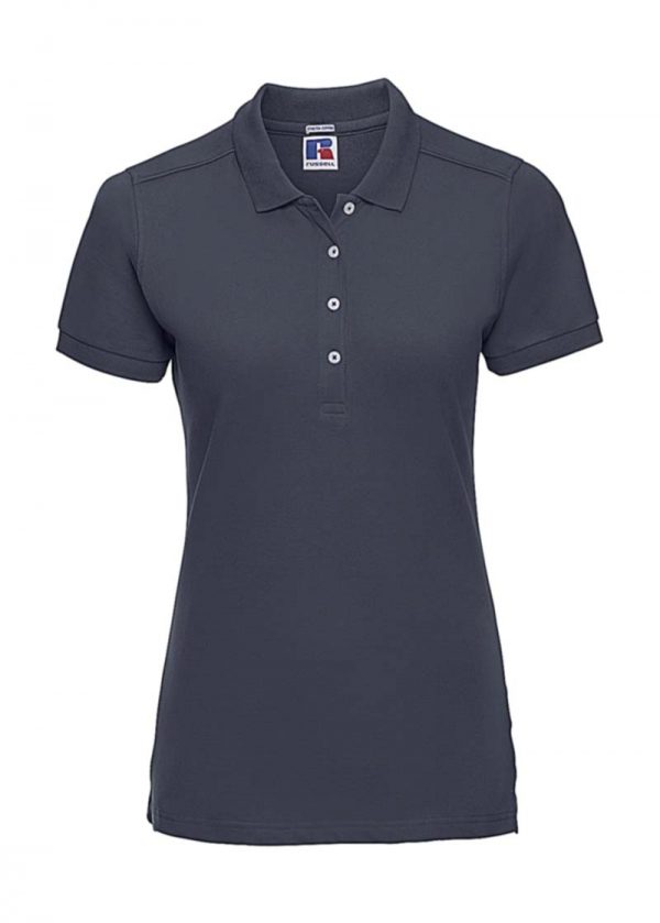 Ladies Fitted Stretch Polo Kleur French Navy