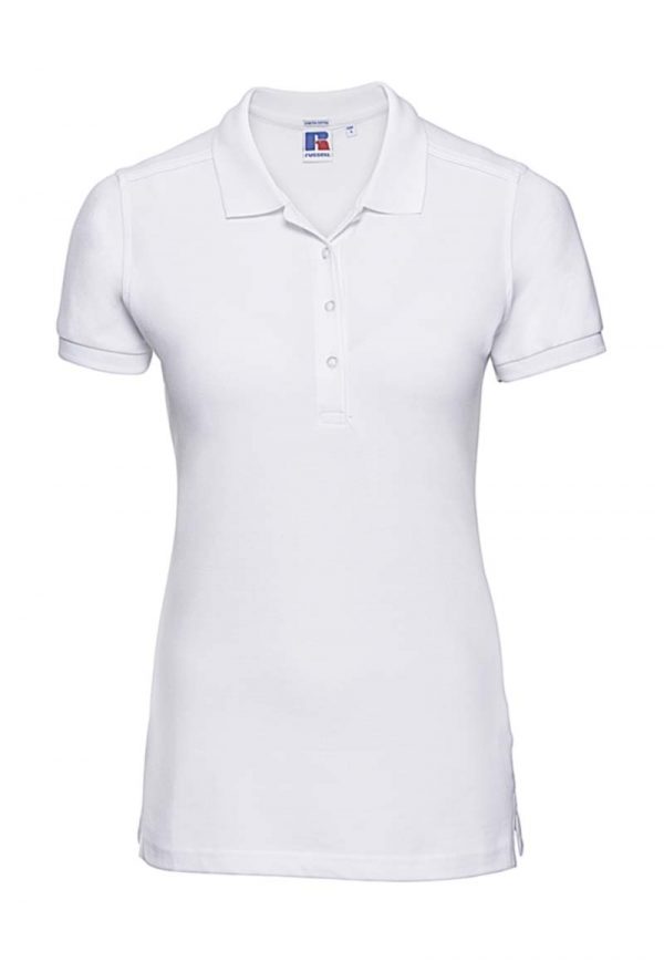 Ladies Fitted Stretch Polo Kleur White