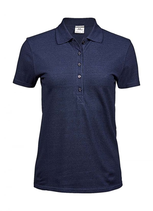 Ladies Luxury Stretch Polo Kleur Denim