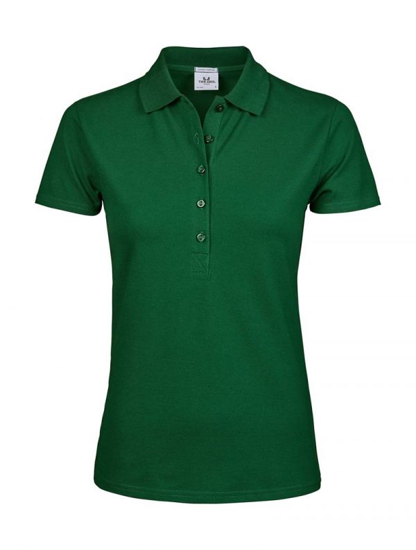 Ladies Luxury Stretch Polo Kleur Forest Green