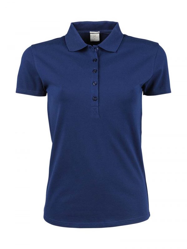 Ladies Luxury Stretch Polo Kleur Indigo