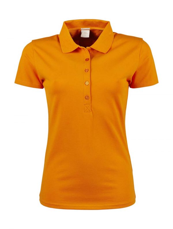 Ladies Luxury Stretch Polo Kleur Mandarin