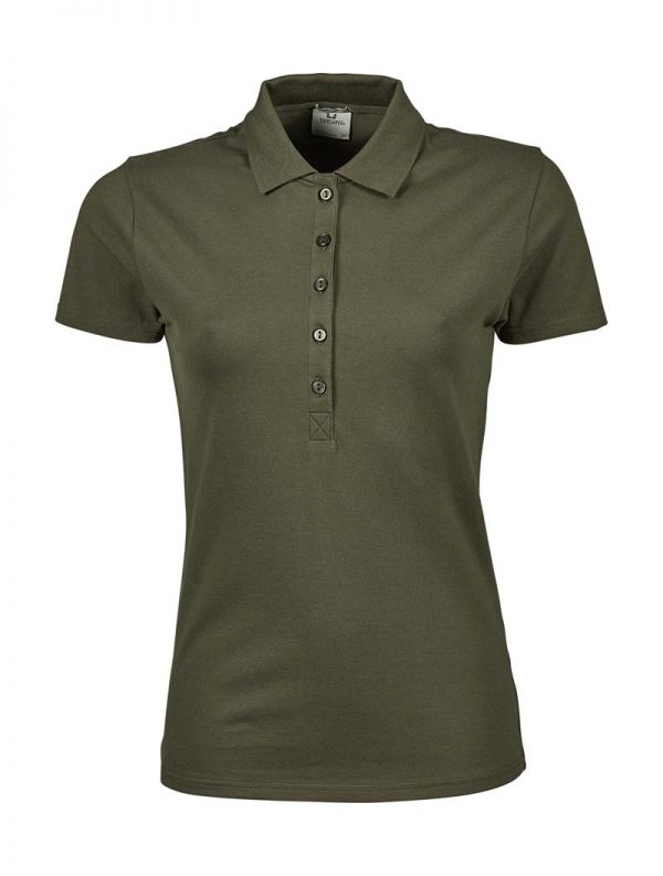 Ladies Luxury Stretch Polo Kleur Olive