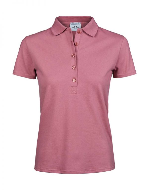 Ladies Luxury Stretch Polo Kleur Rose