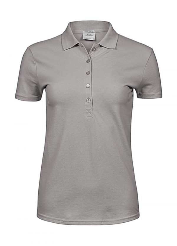 Ladies Luxury Stretch Polo Kleur Stone