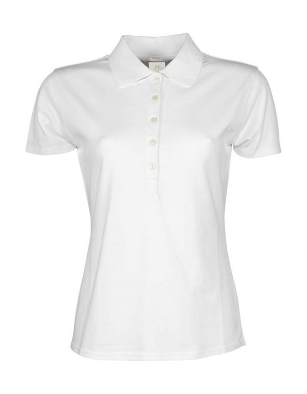 Ladies Luxury Stretch Polo Kleur White