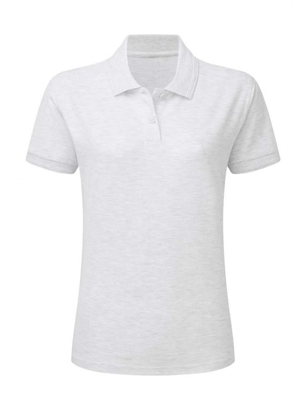 Ladies Poly Cotton Polo Kleur Ash Grey