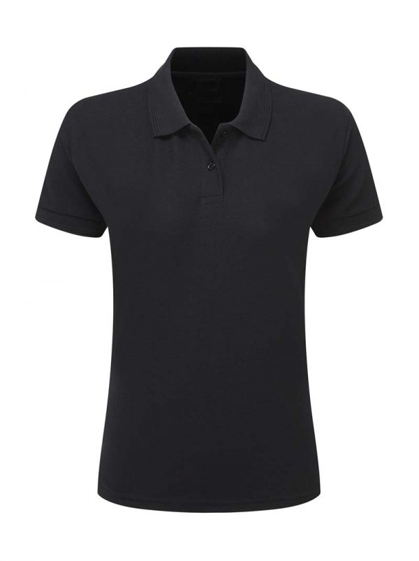 Ladies Poly Cotton Polo Kleur Black