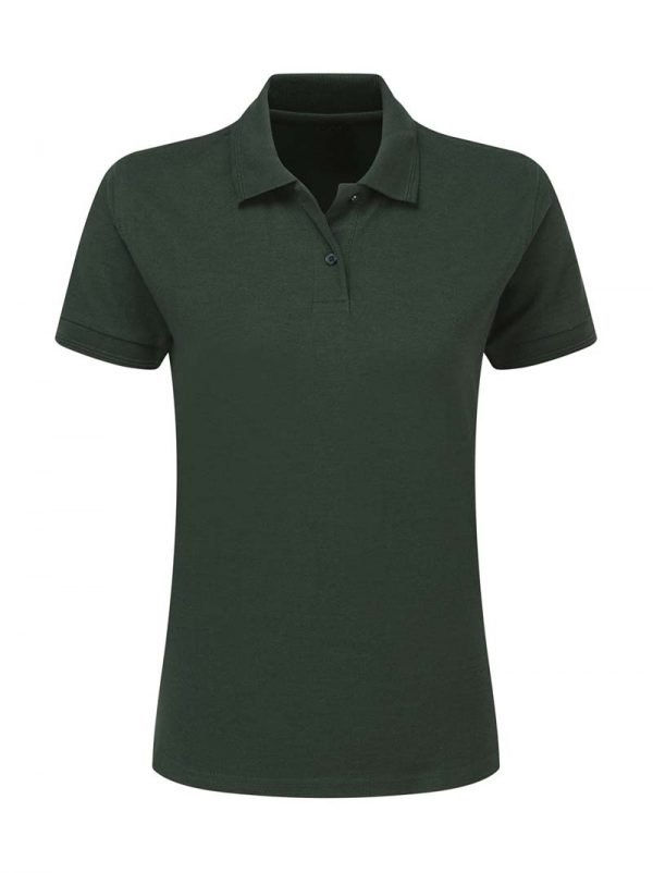 Ladies Poly Cotton Polo Kleur Bottle Green