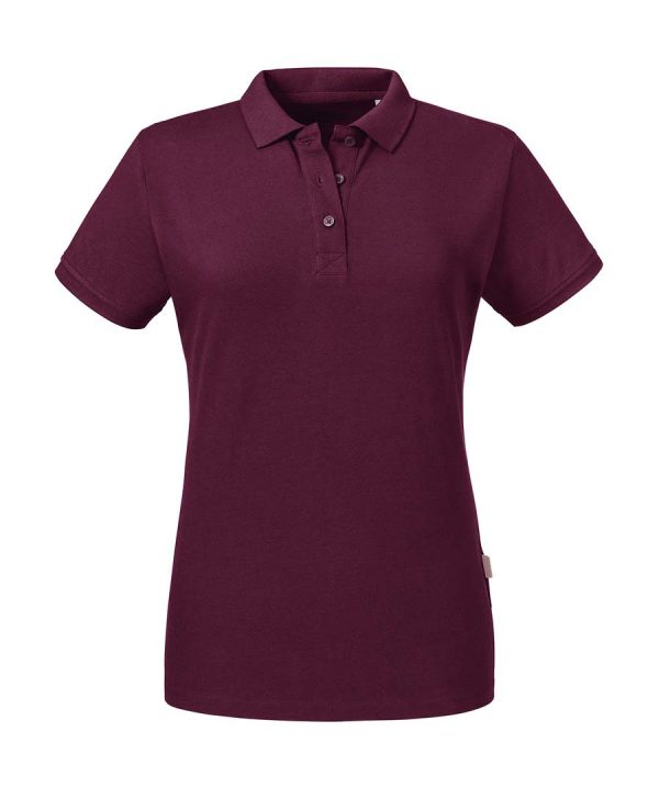 Ladies Pure Organic Polo Kleur Burgundy