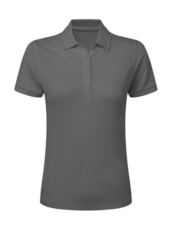 Ladies Signature Stretch Tagless Polo Kleur Charcoal