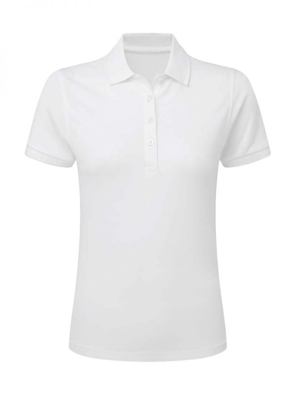 Ladies Signature Stretch Tagless Polo Kleur White