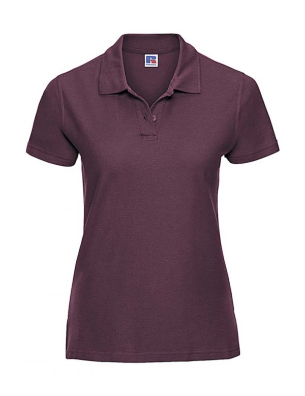 Ladies Ultimate Cotton Polo Kleur Burgundy