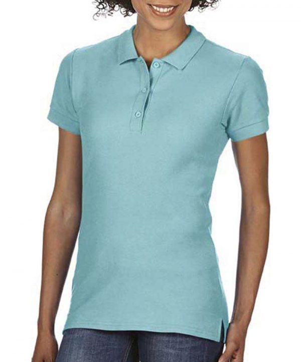 Premium Cotton Ladies Double Piqué Polo Kleur Chalky Mint