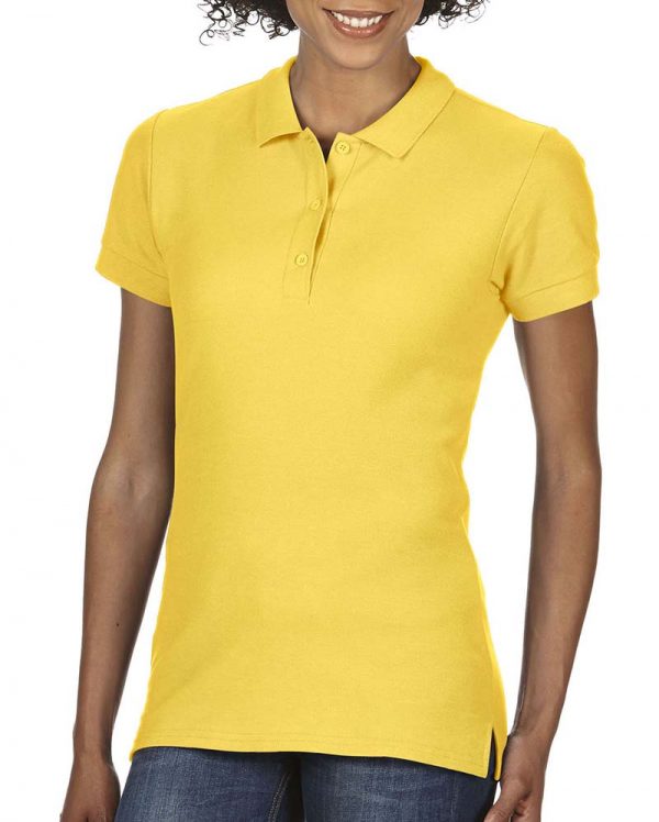 Premium Cotton Ladies Double Piqué Polo Kleur Daisy