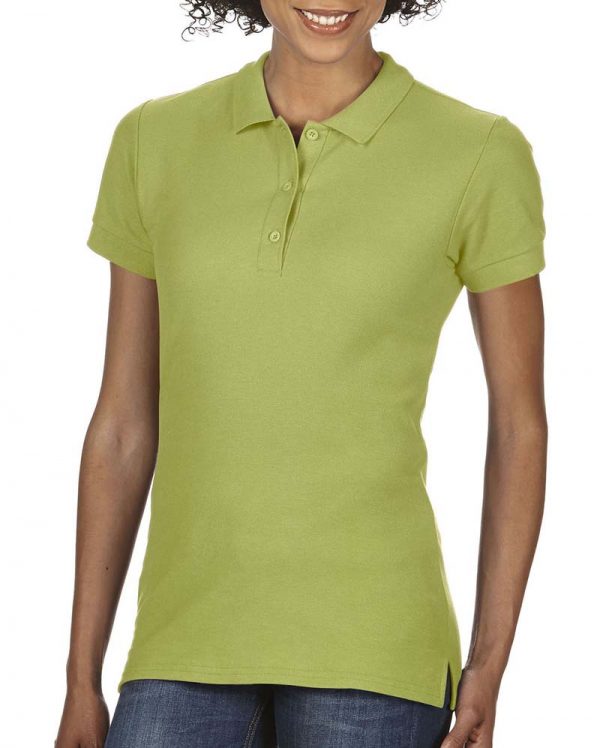 Premium Cotton Ladies Double Piqué Polo Kleur Kiwi