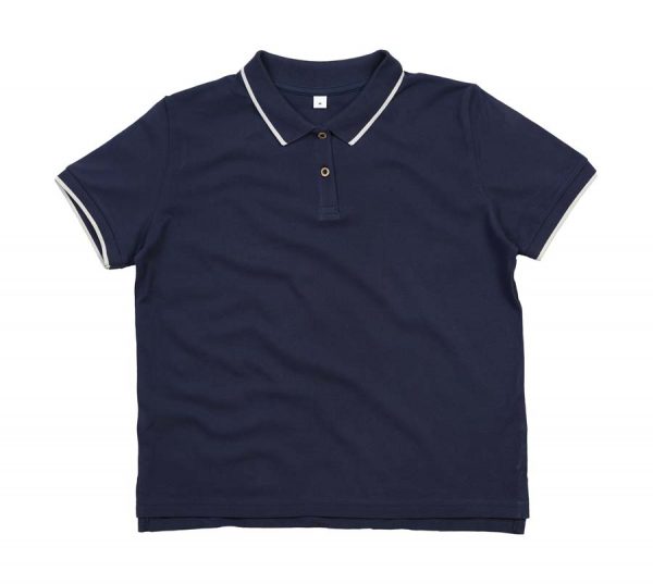 The Women’s Tipped Polo Kleur Navy White