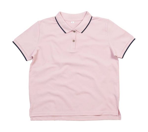 The Women’s Tipped Polo Kleur Pink Navy