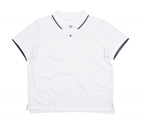 The Women’s Tipped Polo Kleur White Navy