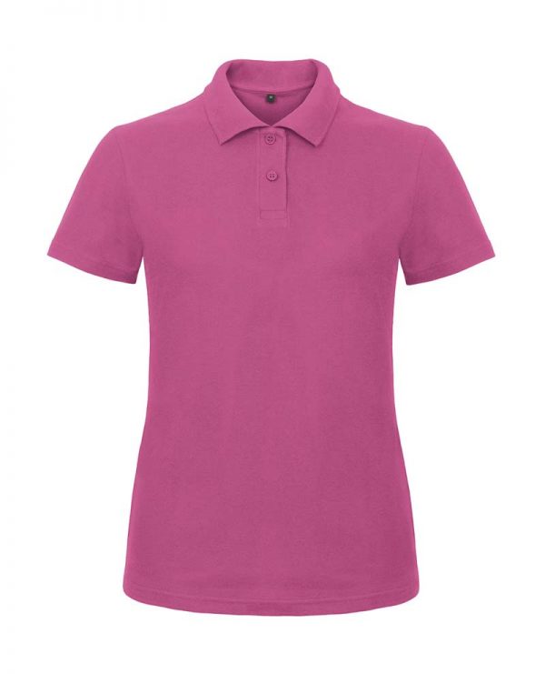 Women Piqué Polo Shirt Kleur Fuchsia