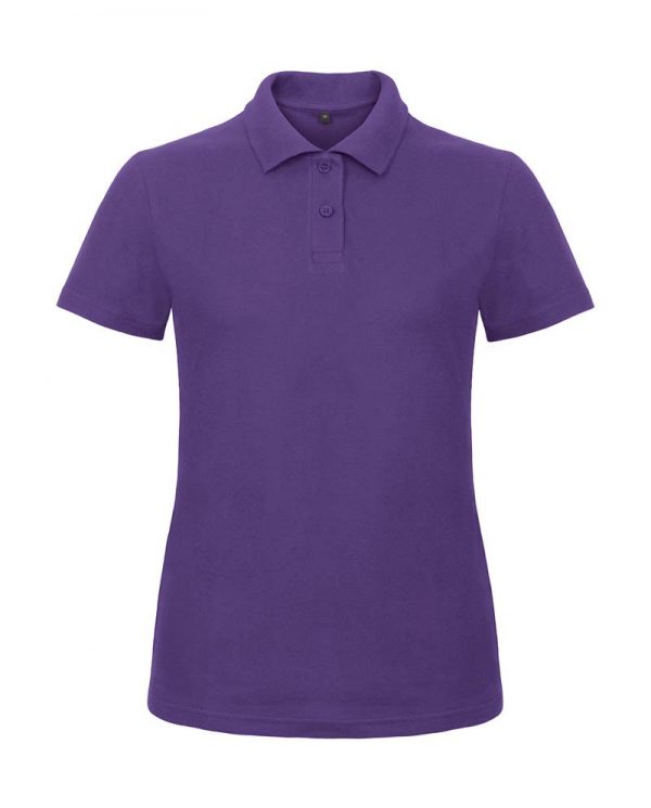 Women Piqué Polo Shirt Kleur Purple
